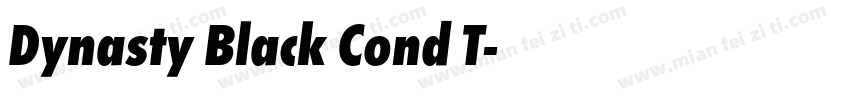 Dynasty Black Cond T字体转换